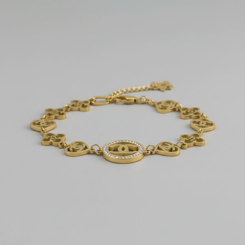 Heart CC Gold Bracelet