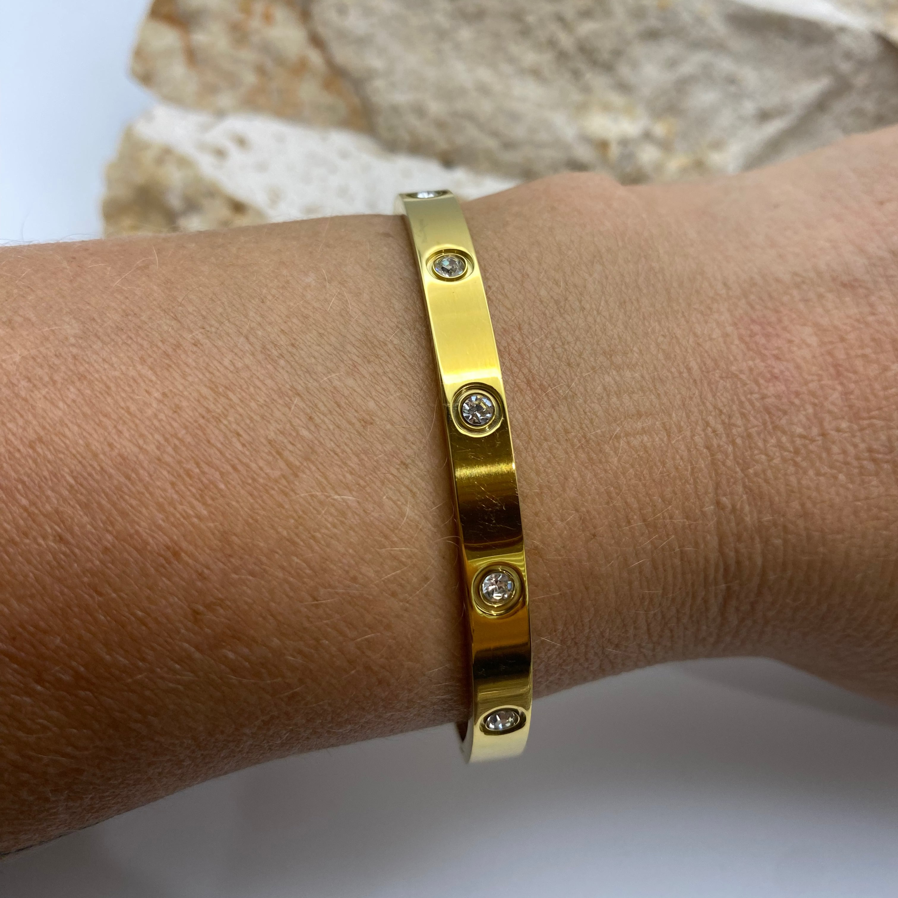 Nancy Gold Cart Style Bangle