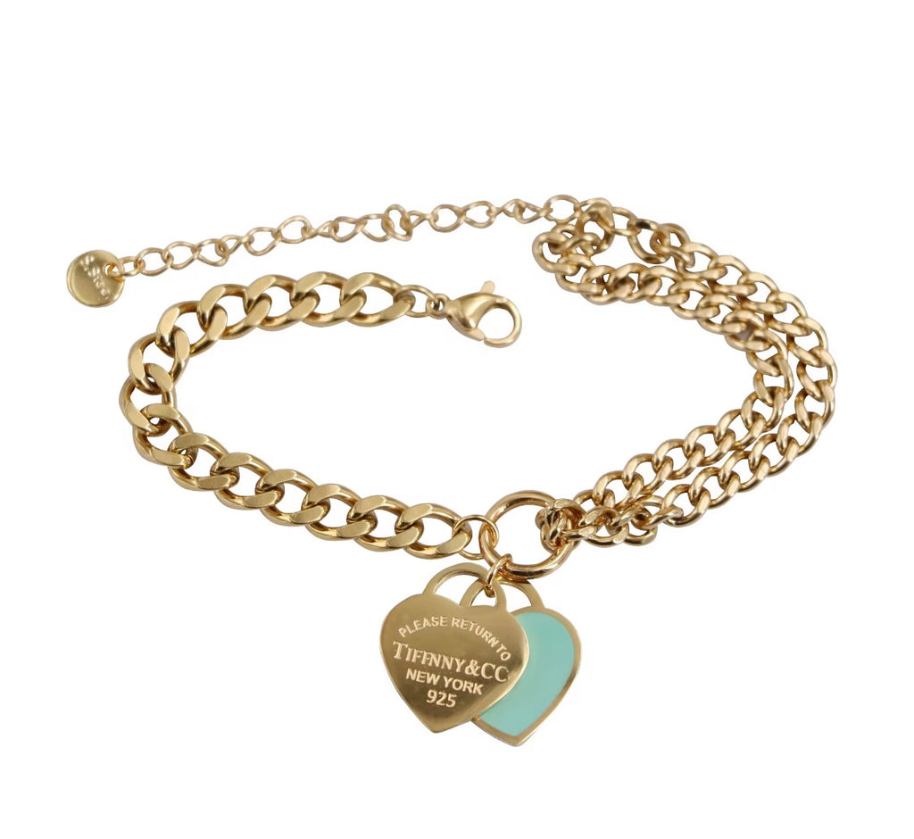 Lotti Heart Chain Bracelet with Tags
