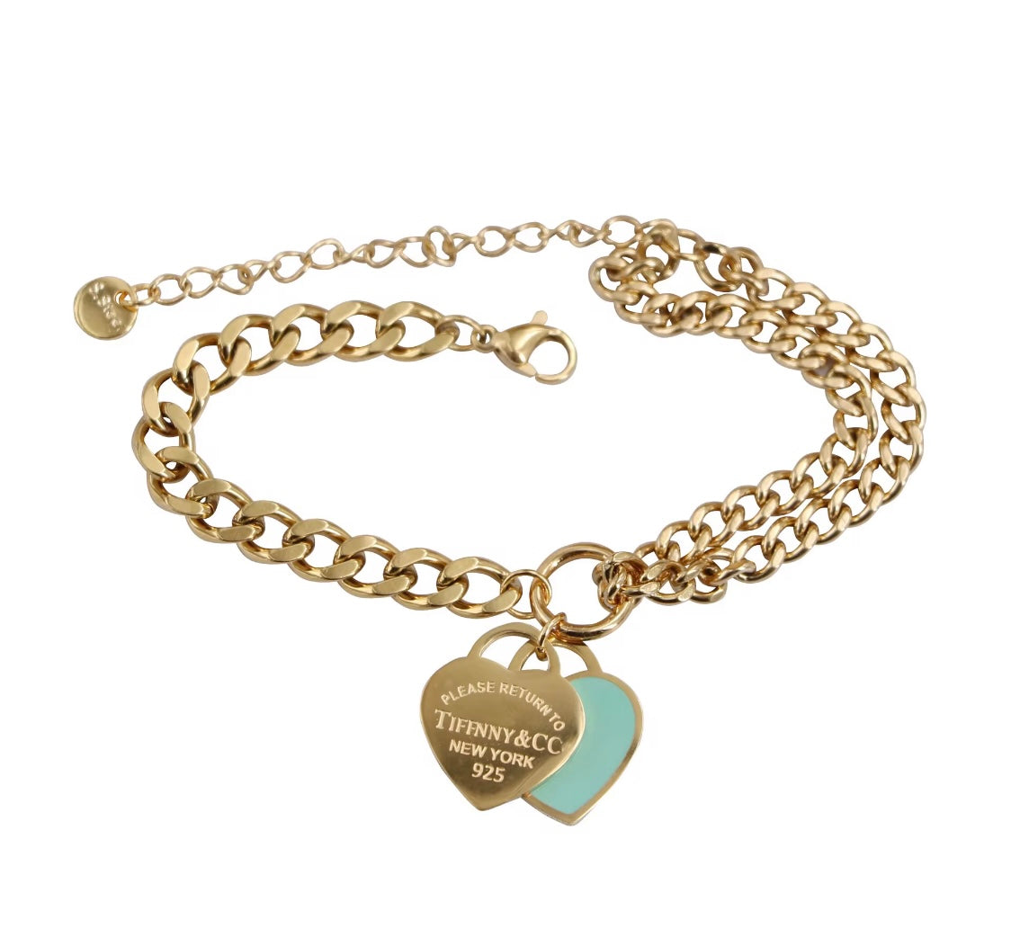 Lotti Heart Chain Bracelet with Tags