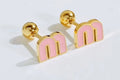 Minimalist Letter M Studs