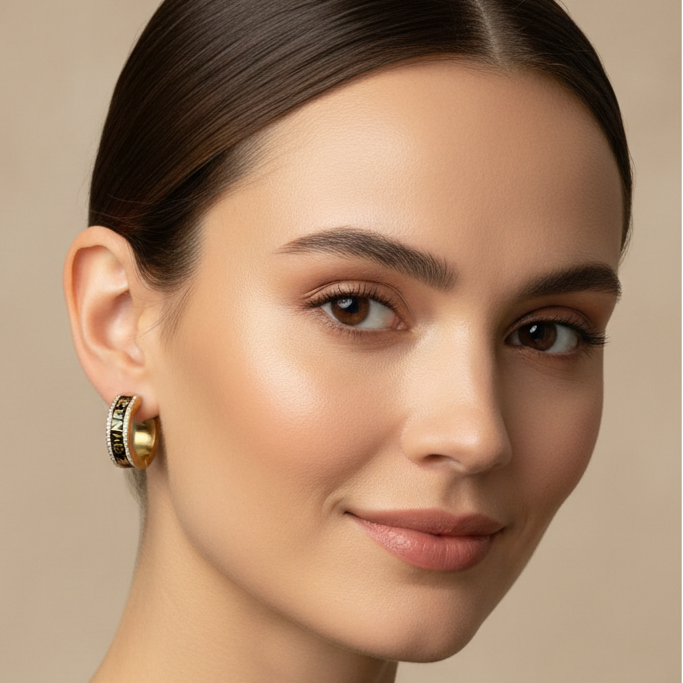 Peyton CC Black on Gold Hugs