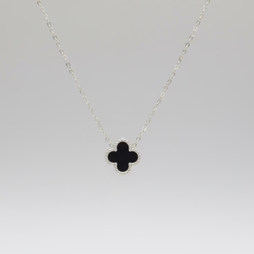 Four-leaf Clover Silver/Black