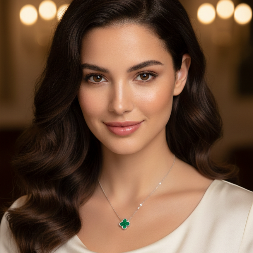 Four-leaf Clover Silver/Green