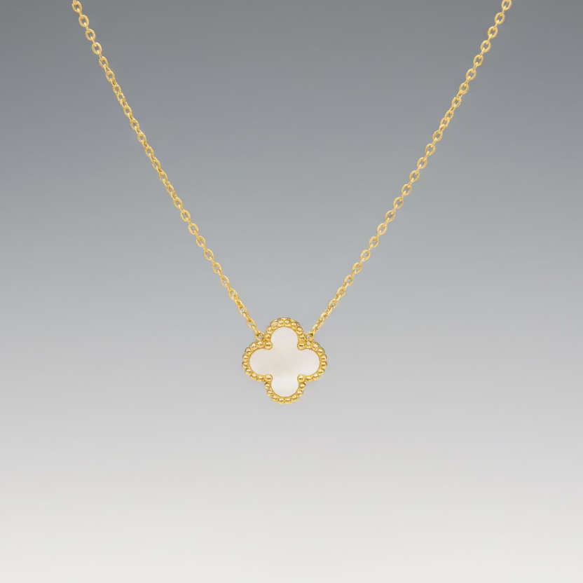 Four-leaf Clover Gold/White