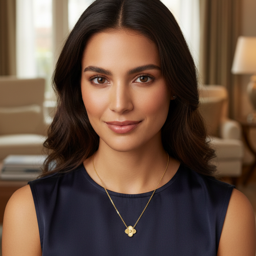 Four-leaf Clover Gold on Gold