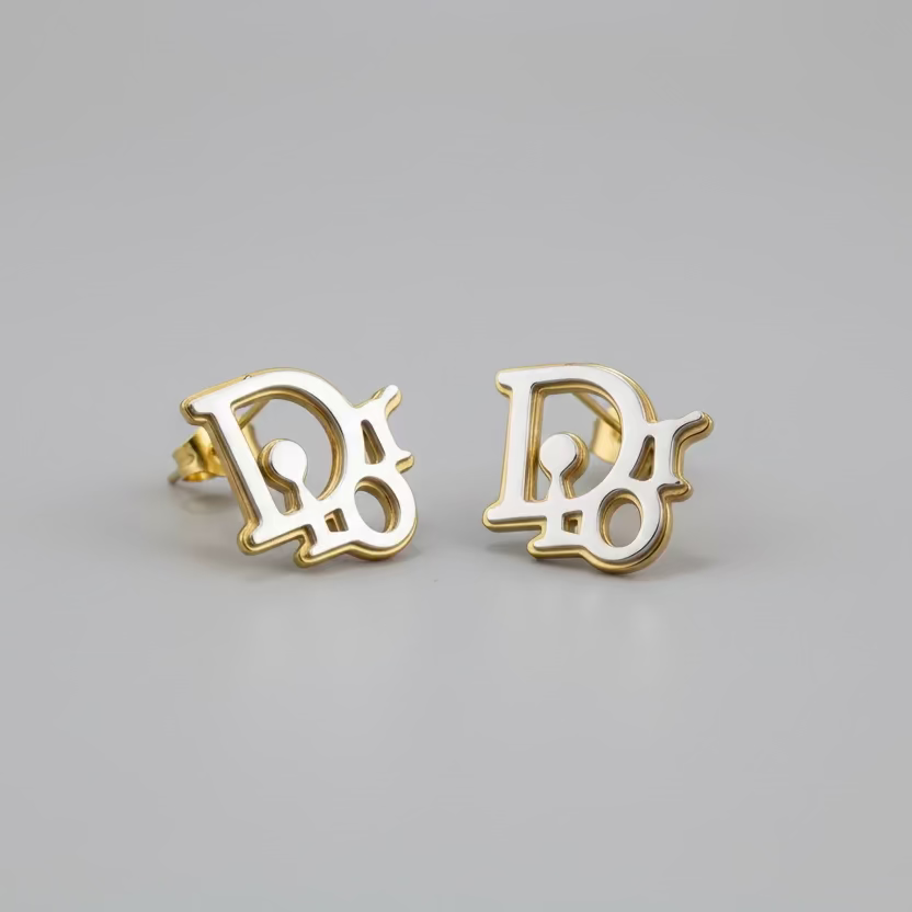 2 Tone Gold & Silver Earrings