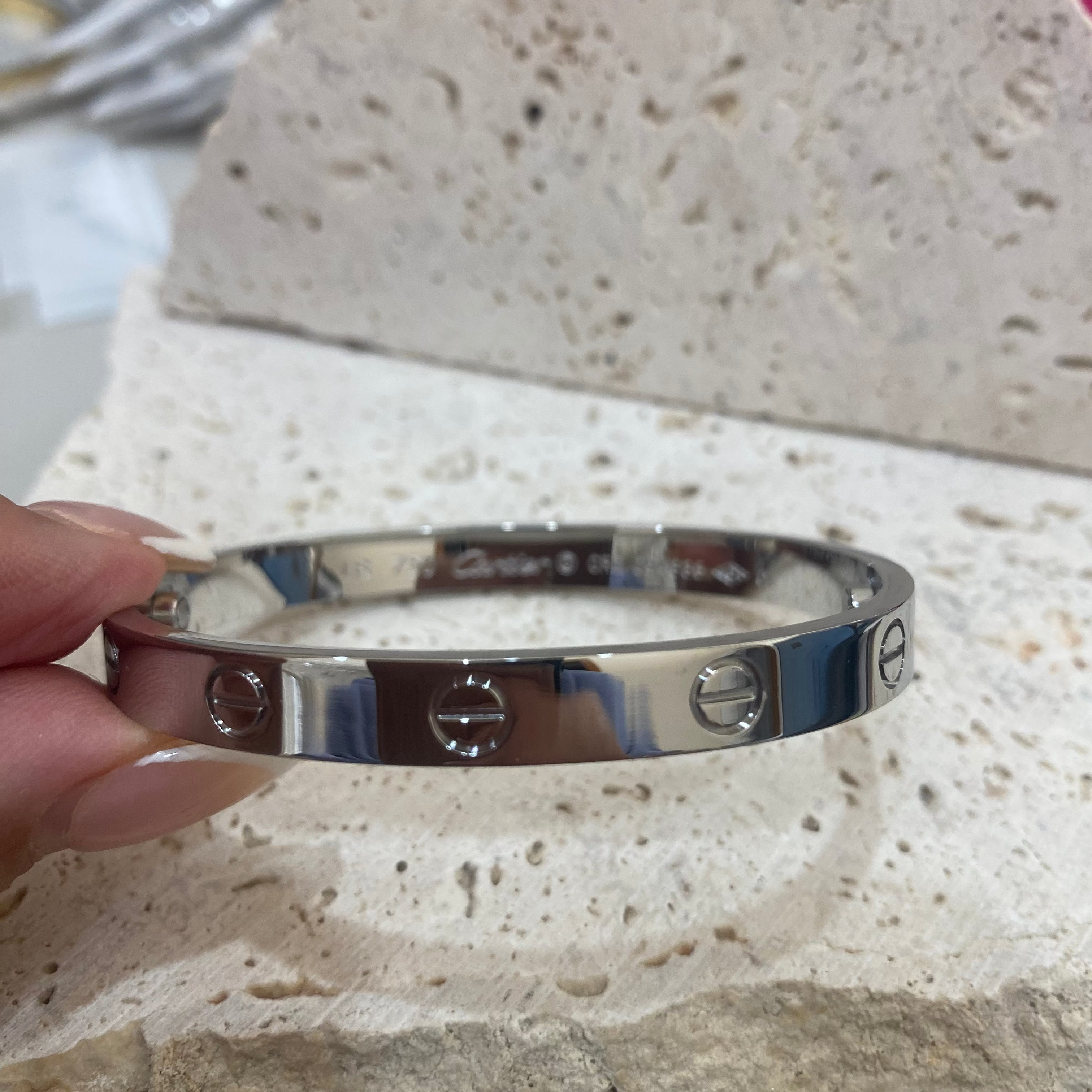 AUTUMN SILVER SCREW ON BANGLE