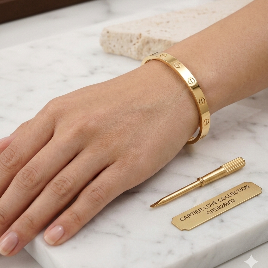 AUTUMN SCREW ON GOLD BANGLE