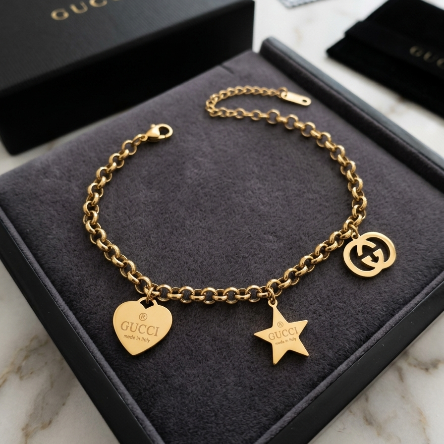 LOUI Ultimate Gold Icon Charm Bracelet
