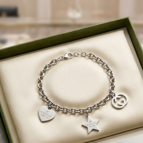 LOUI Ultimate Silver Icon Charm Bracelet