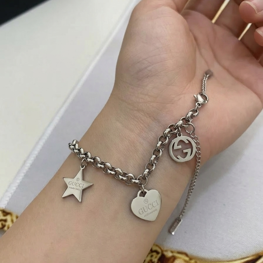 LOUI Ultimate Silver Icon Charm Bracelet