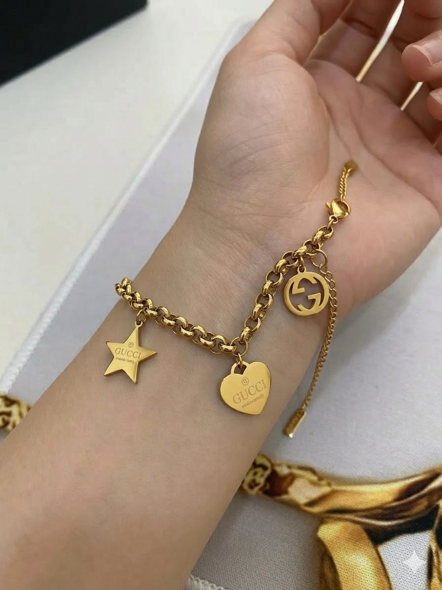 LOUI Ultimate Gold Icon Charm Bracelet