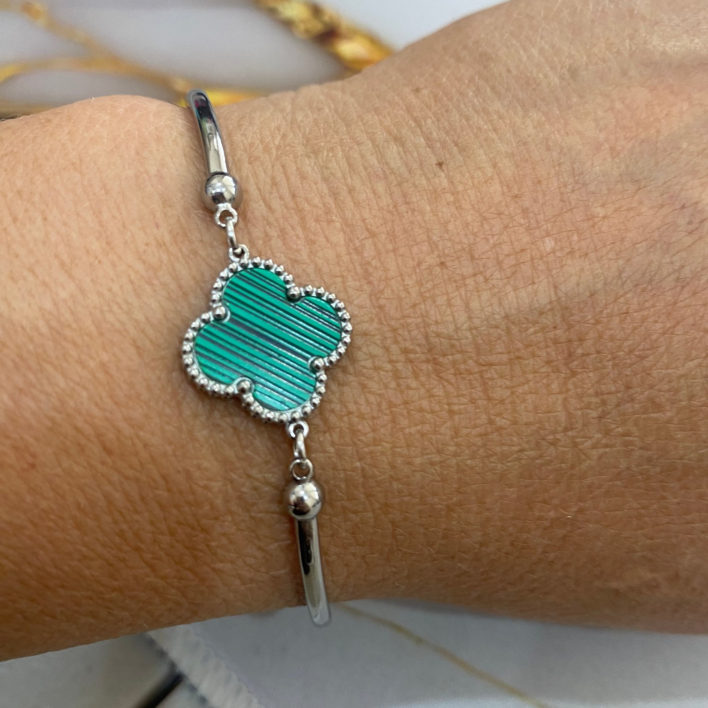 FOUR-LEAF CLOVER Silver Bracelet's