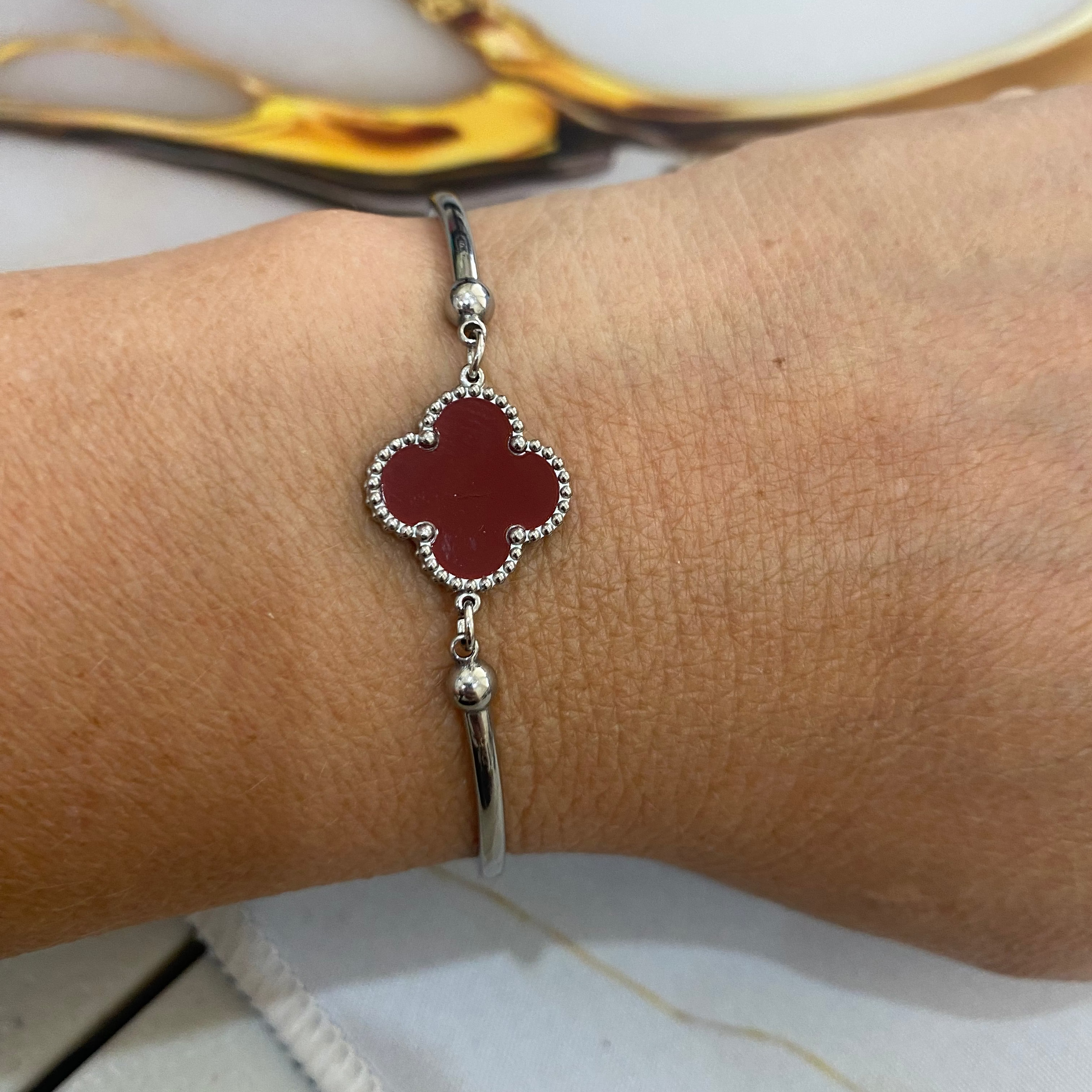 FOUR-LEAF CLOVER Silver Bracelet's