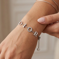 DD Silver CZ Stone Bracelet