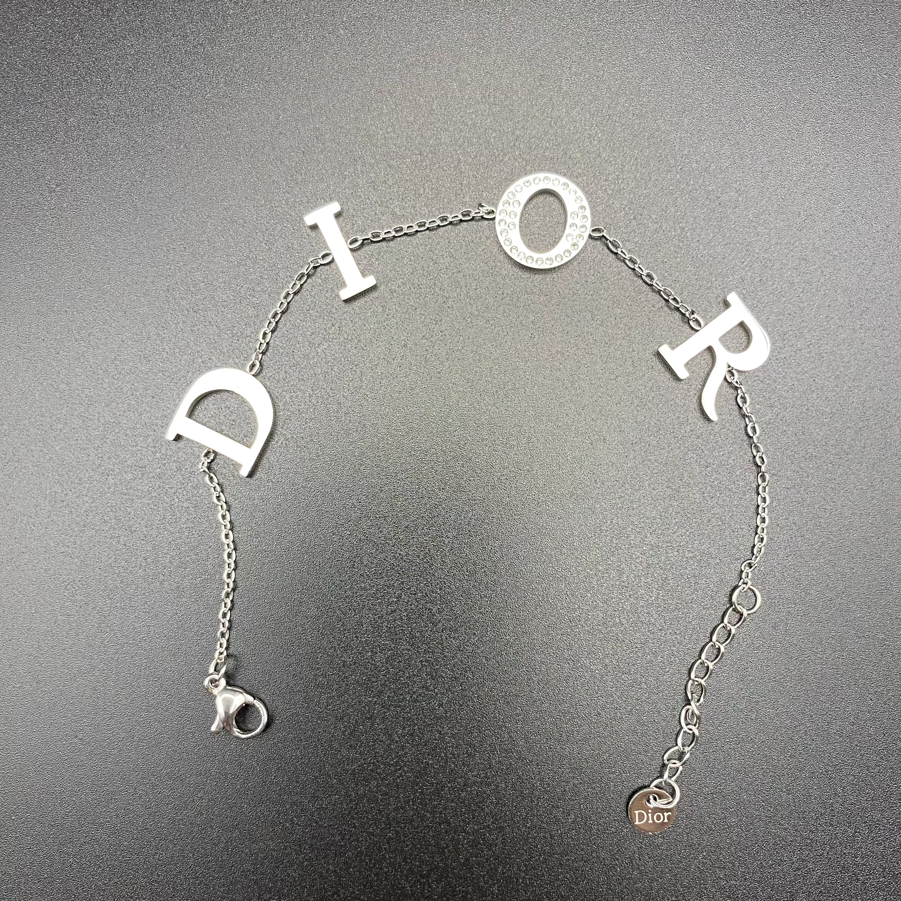 DD Silver CZ Stone Bracelet