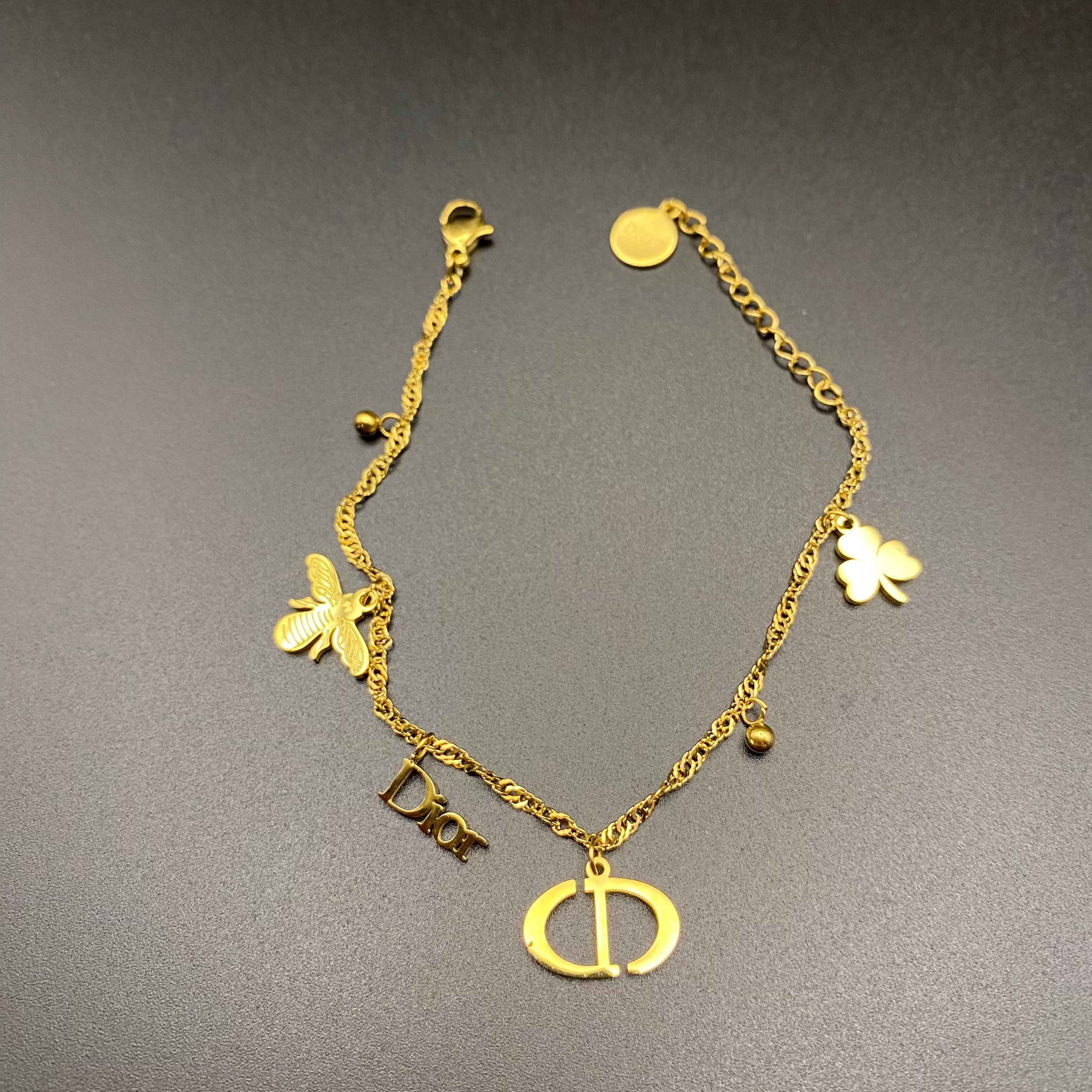 DD Gold Charm Bracelet