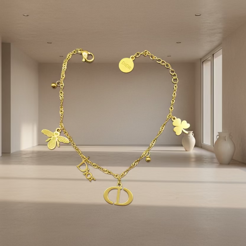 DD Gold Charm Bracelet