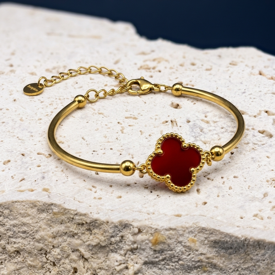 Four-leaf Clover Gold Bangles