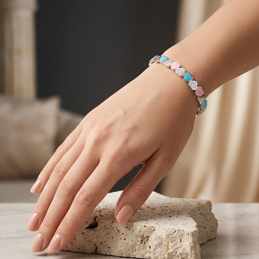 Lotti Multi-Colored Heart Bangle