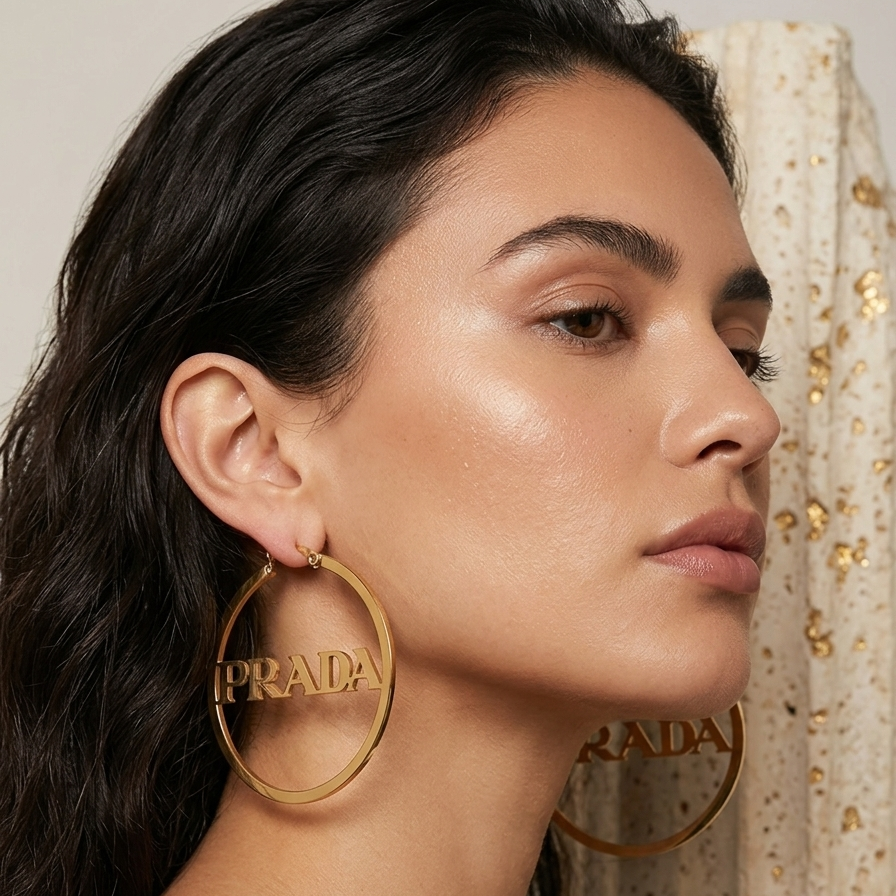 Prada Hoop Earrings